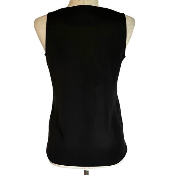 LOFT Sequin Sleeveless Blouse Black Size XS Petite Business Casual Shabby Chic - Picture 6 of 8